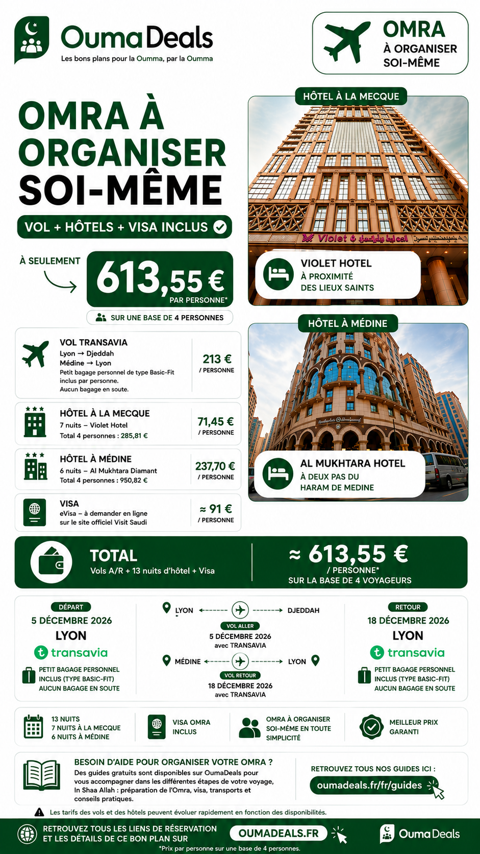 Forfait Vol + Hotel + Visa au depart de Lyon